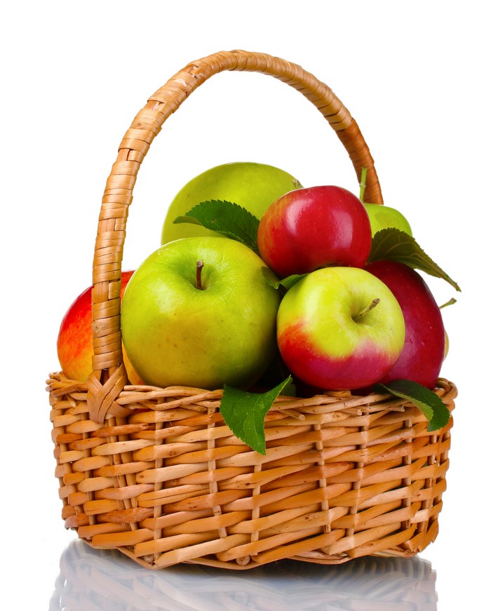Apples in a wicker basket