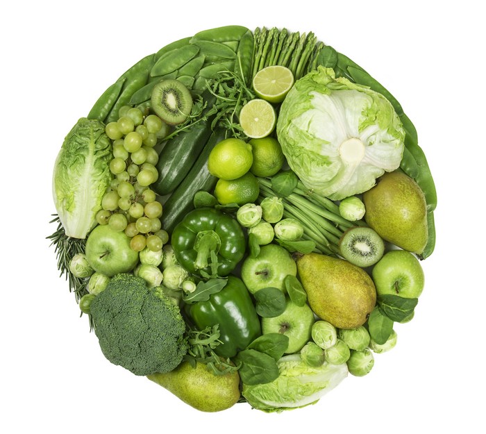 Assortment of Green Fruits and Vegetables