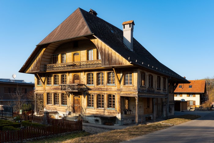 Wooden Houses in Zollbruck, Switzerland