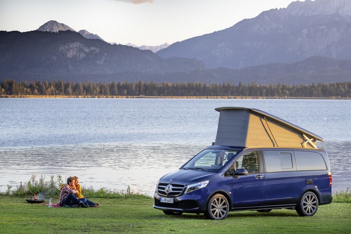 4K Mercedes-Benz Blue Metallic Marco Polo Camper Van