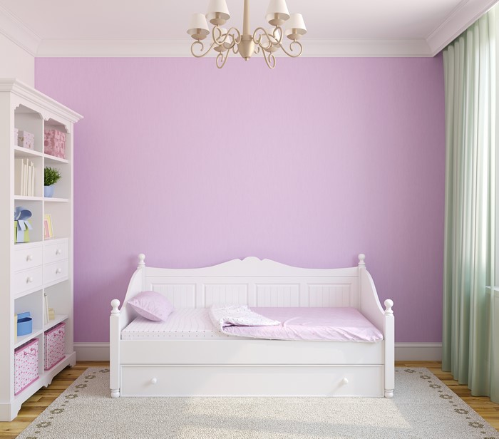Children's room interior design with bed