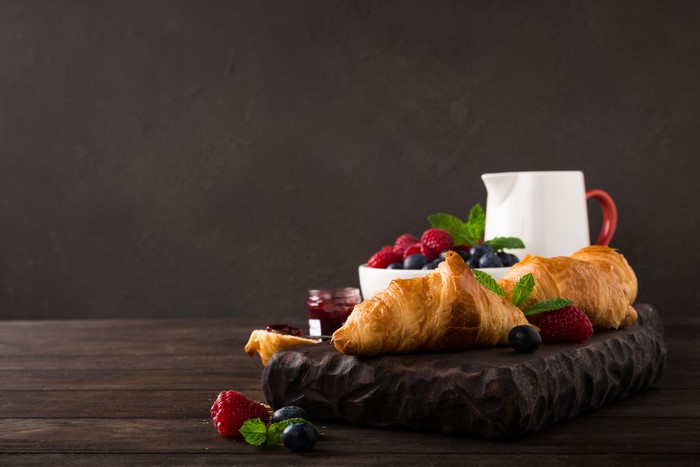 Croissants with Berries and Jam