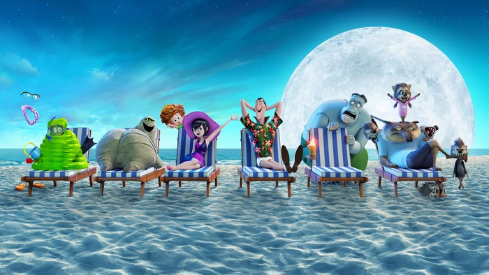 Hotel Transylvania 3 Summer Vacation characters on beach