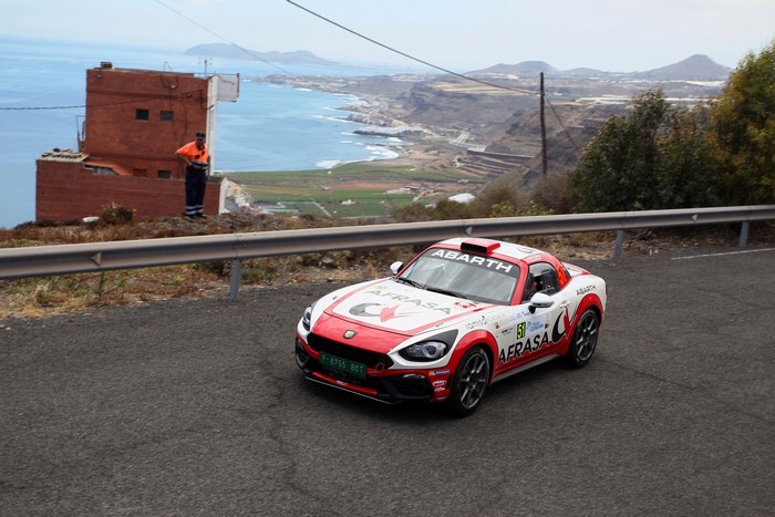 Abarth 124 Rally Car on a Mountain Road