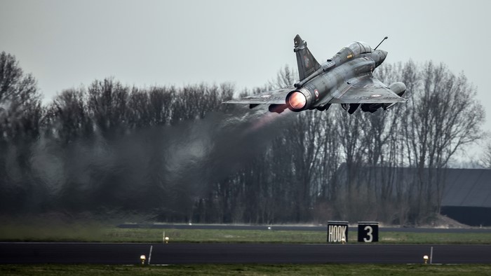 French Mirage 2000 Fighter Jet Taking Off