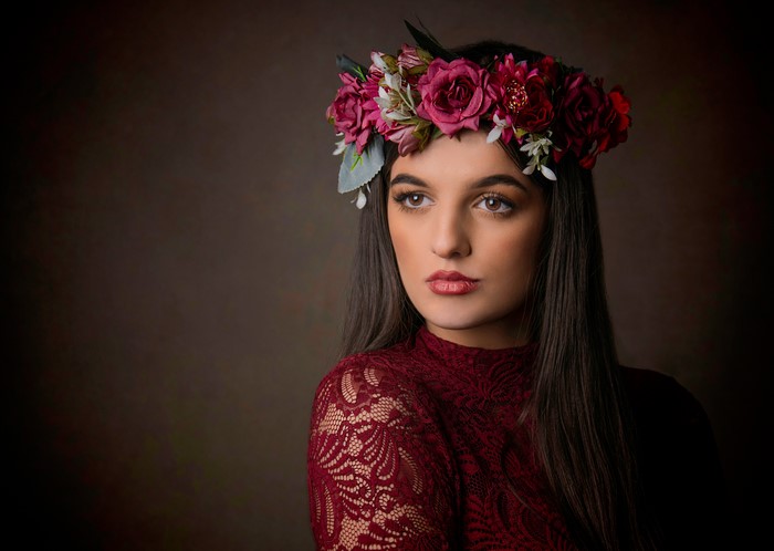 Woman with Flower Wreath