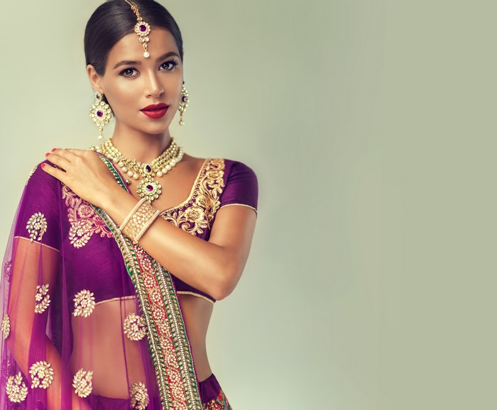 4K Elegant Indian Woman in Traditional Jewelry