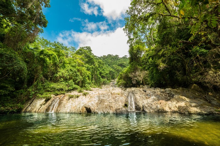 4K Waterfalls and Forest in Guajira, Colombia