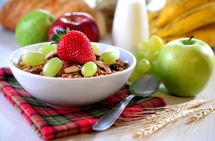 Bowl of Muesli with Fruits and Nuts