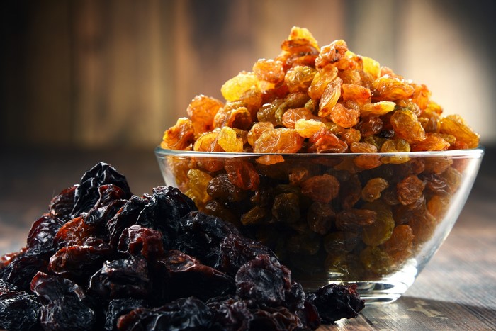 Pile of Raisins and Prunes
