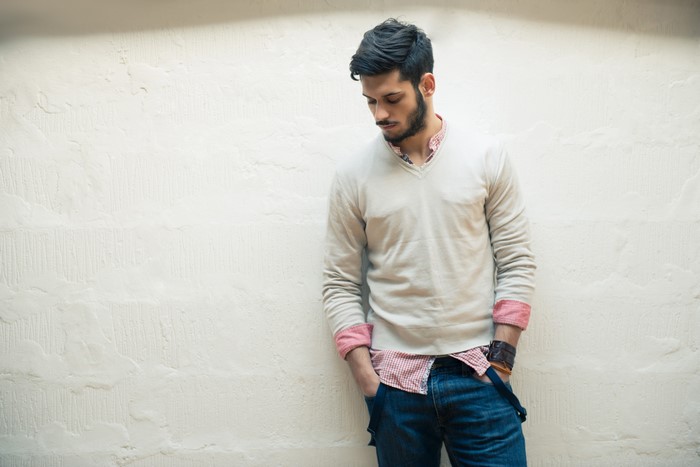 Man in sweater and jeans