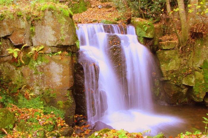 Waterfall at Lower Lumsdale, Matlock, Derbyshire, England