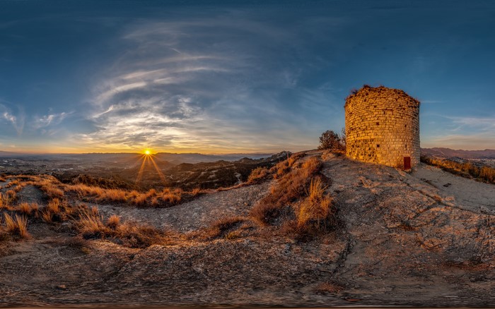 Castell de Torello at Sunset in Spain