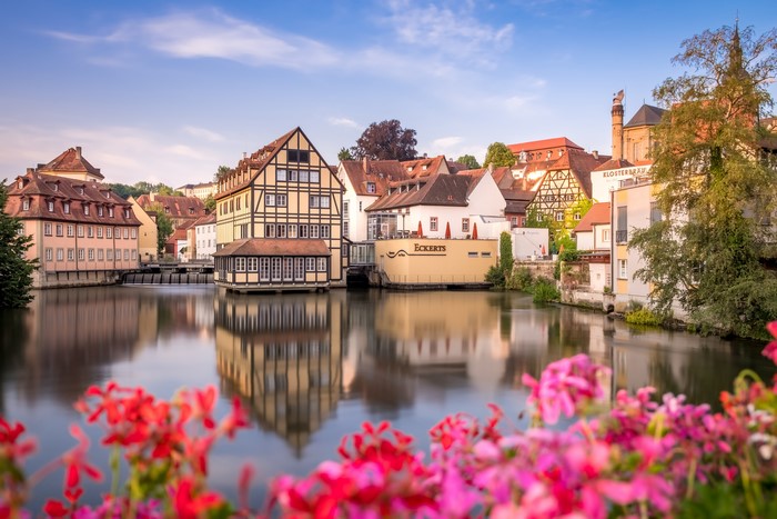 Bamberg Regnitz River Houses Germany
