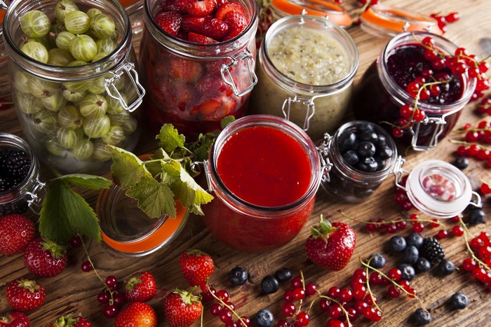 Jars of Jam and Berries