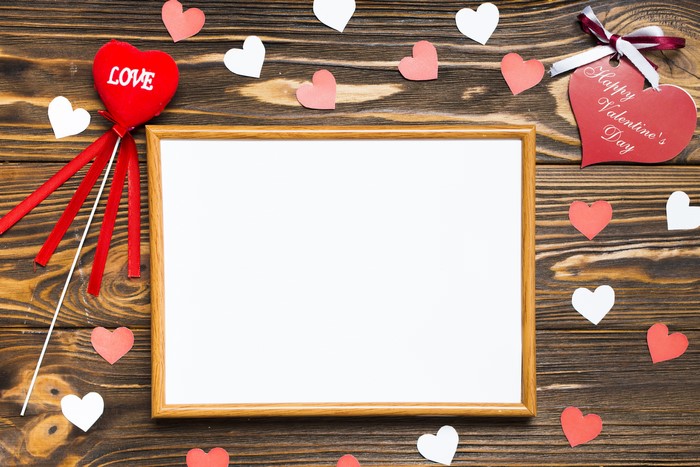 Valentine's Day Heart Template Greeting Card
