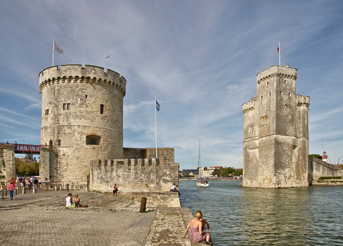 Towers of La Rochelle Old Port, Charente-Maritime, France