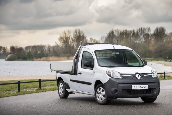 White Renault Kangoo Z.E. Pick-up Truck