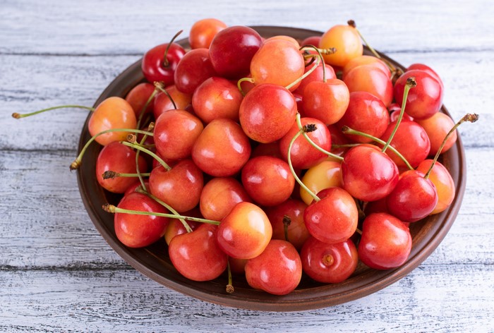 Many Cherries in a Bowl