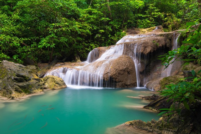 Waterfall in a Tropical Forest, Thailand