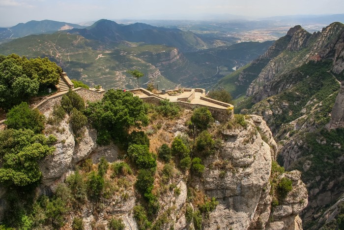 Montserrat mountains viewpoint in Catalonia, Spain