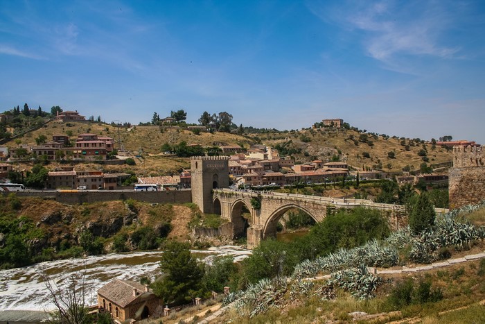Bridge of St. Martin over Tagus River in Toledo, Spain