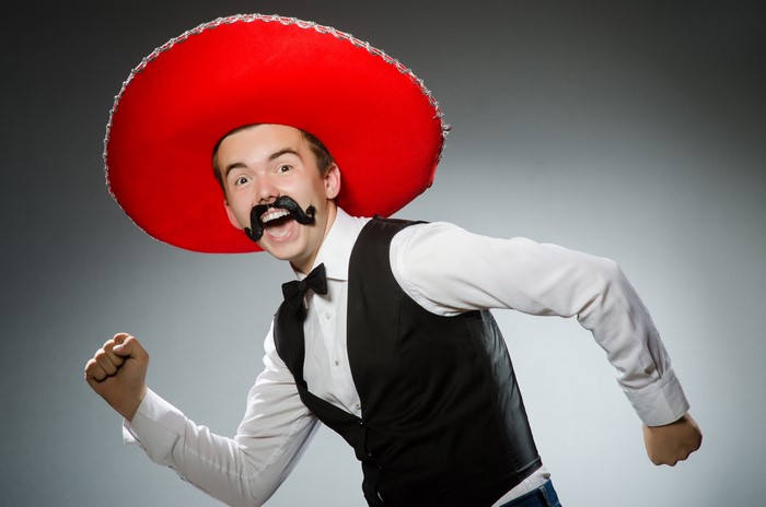 Man in Sombrero with Moustache