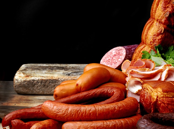 Assortment of Sausages and Ham