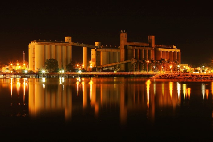 Port Augusta Grain Silos at Night