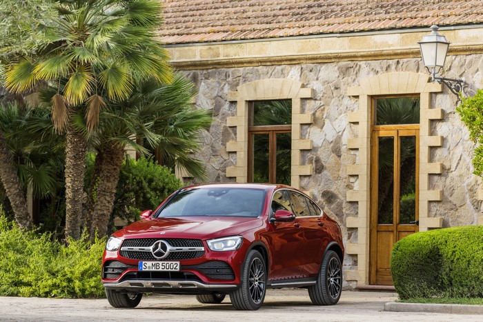Red Mercedes-Benz GLC Coupe