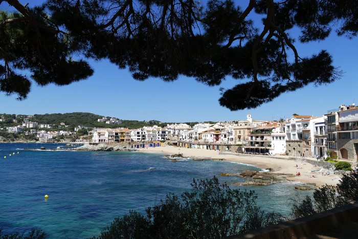 Costa Brava coast with houses and beach