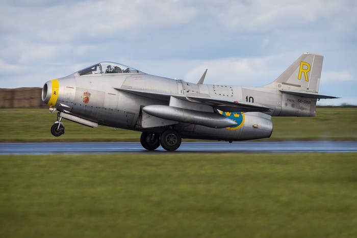 Saab 29 Tunnan Swedish Fighter Airplane