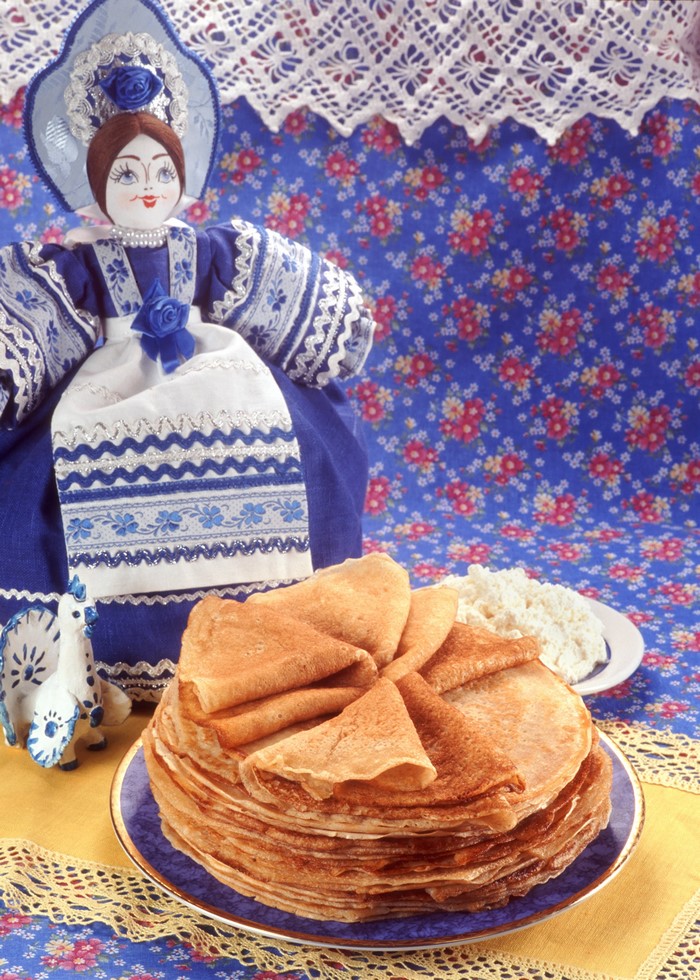 Doll with Pancakes and Cottage Cheese