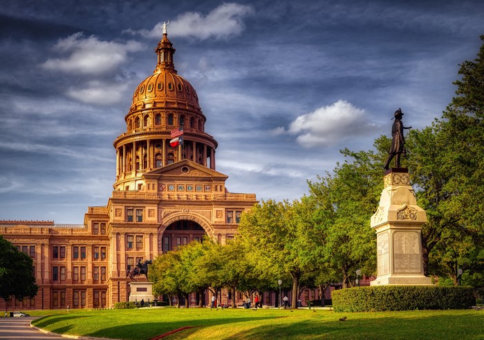 Texas Capitol Building and Monument in Austin, Texas