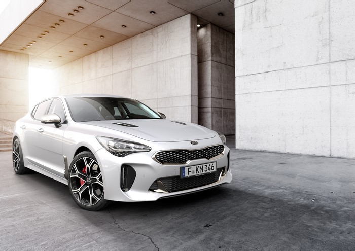 White Kia Stinger Coupe
