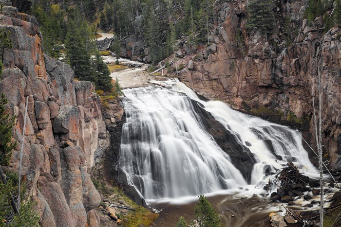 Gibbon Falls on the Gibbon River in Yellowstone