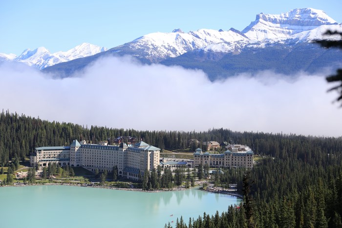 Fairmont Chateau Lake Louise and Mountains, Canada