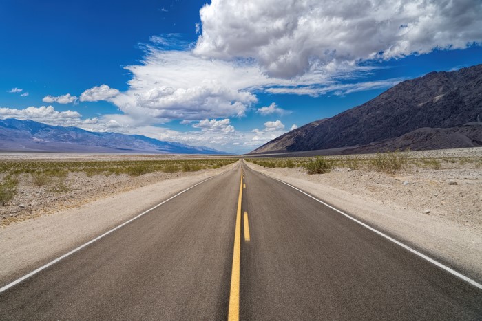 Road through Death Valley National Park, California