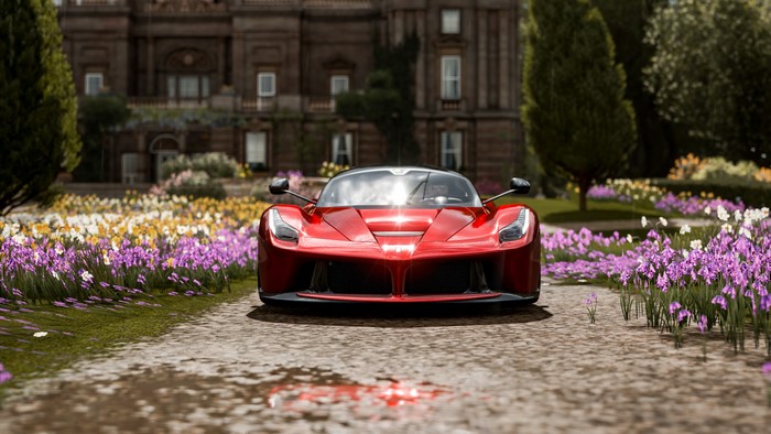 4K Red Ferrari LaFerrari Forza Horizon 4