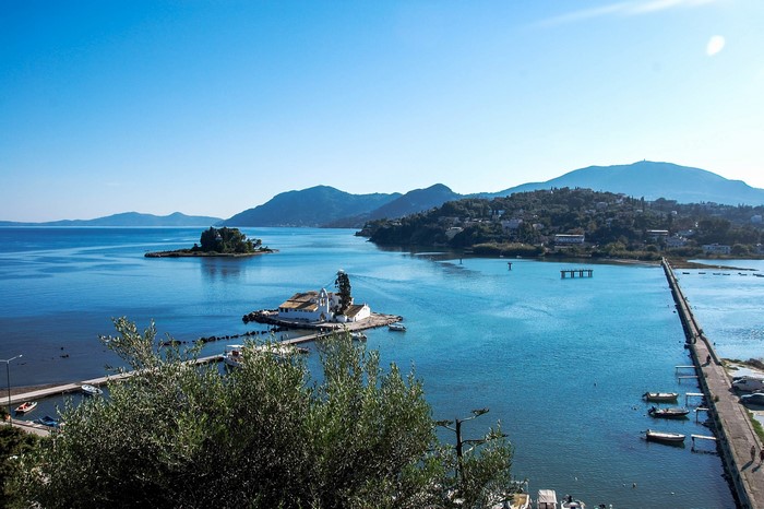 Monastery of Vlacherna and Pontikonisi island, Corfu, Greece