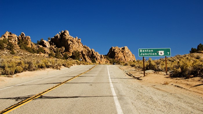 Road to Benton Junction, California