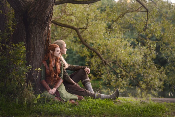 Legolas and Tauriel from The Hobbit cosplay