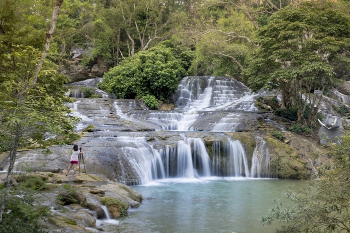 Photographer at Lang Son Province Waterfalls, Vietnam