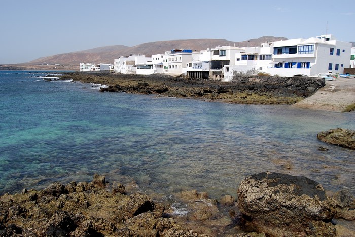 White buildings on the coast of Lanzarote, Canary Islands