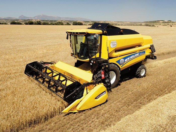 New Holland TC5.80 Combine Harvester in a Field