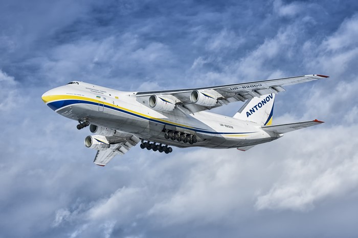 Antonov An-124-100 Transport Aircraft in Flight