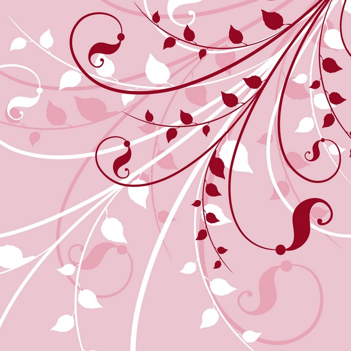 Floral Vines with Leaves Pattern