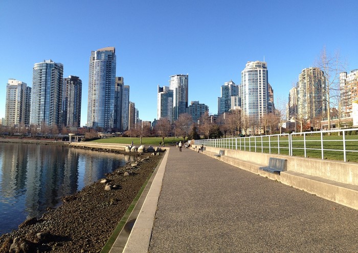 Vancouver Waterfront with Skyscrapers and Park