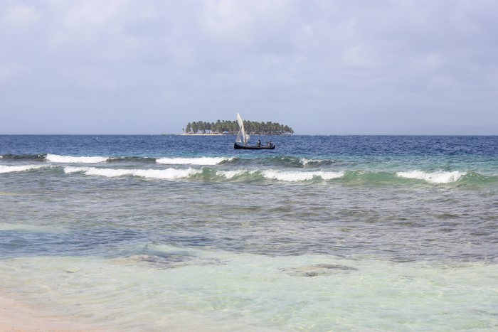 Sailboat near San Blas Islands, Panama