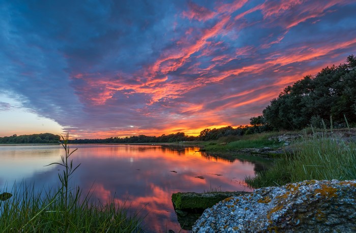 Sunset over Poole Harbour, United Kingdom